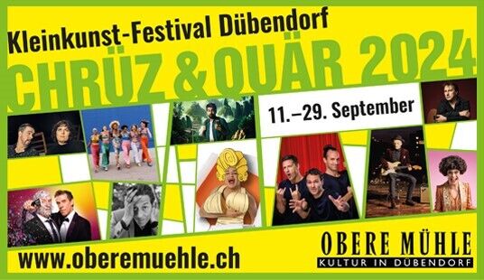 Kleinkunst-Festival Chrüz & Quär - 11. bis 29. September 2024